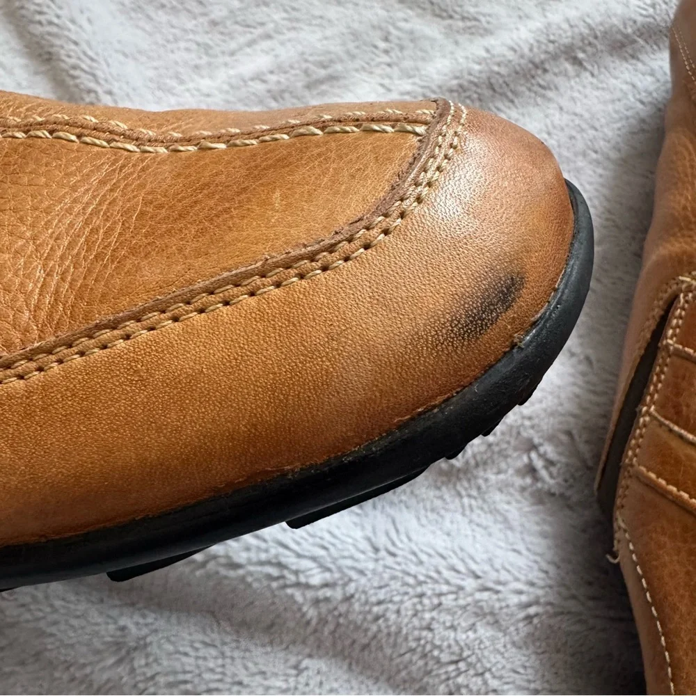 Sandro Moscoloni Men’s Leather Loafers Size‎ 11D | Tan Slip-On Shoes